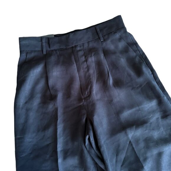 Banana Republic Black Drapey Wide-Leg Pant High Waisted 8 NWT - Picture 4 of 8